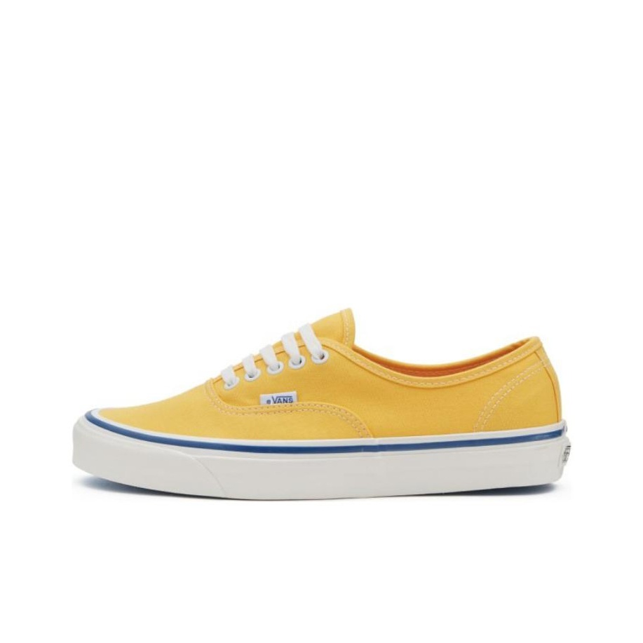 Vans Shoes Authentic - Vans Authentic スケートボードシューズ ユニセックス ロートップ イエロー/ホワイト