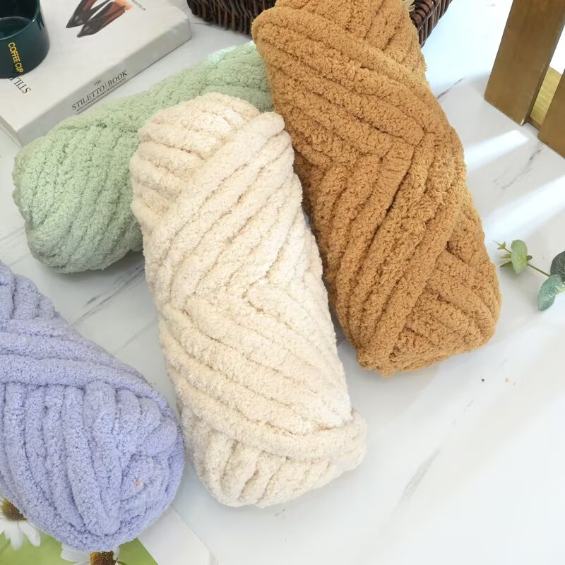 猫のしっぽのような毛糸、極太アイスストリップヤーン、シェニー - Woven Scarf Blanket のレビューと価格