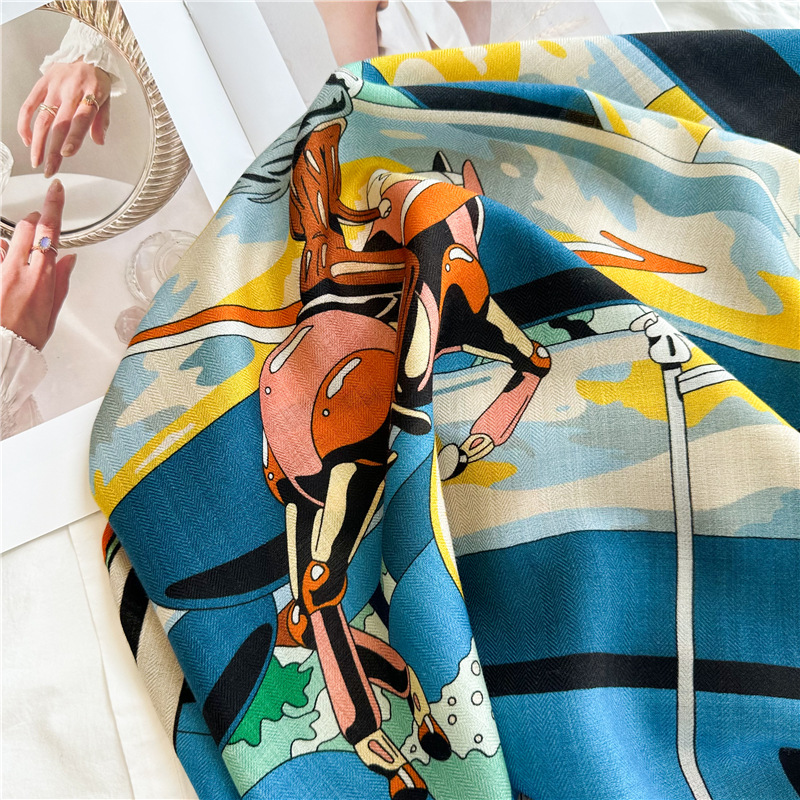 高級デザイナーウールシルクスカーフ女性大規模なスカーフショー - Pashmina Wrap Large のレビューと価格